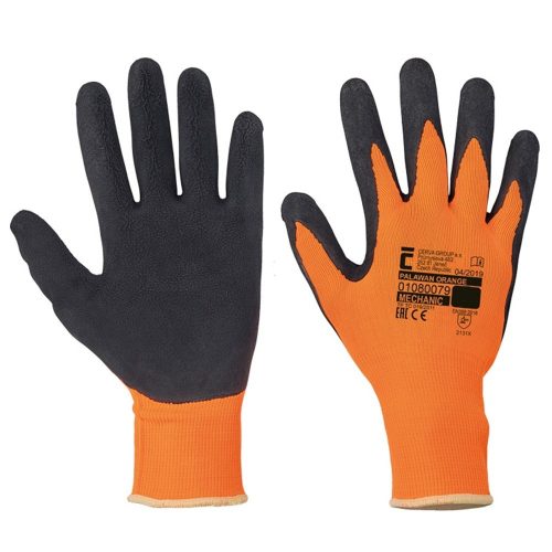 Cerva PALAWAN ORANGE munkavédelmi kesztyű nylon/latex 7 (12pár/cs)