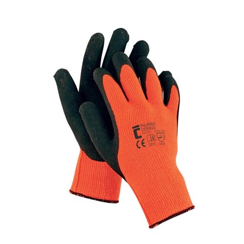 Cerva PALAWAN ORANGE munkavédelmi kesztyű nylon/latex 8 (12pár/cs)