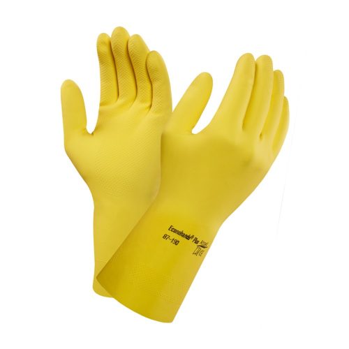 Ansell 87-190 EconohandsPlus háztartási latex munkavédelmi kesztyű 7