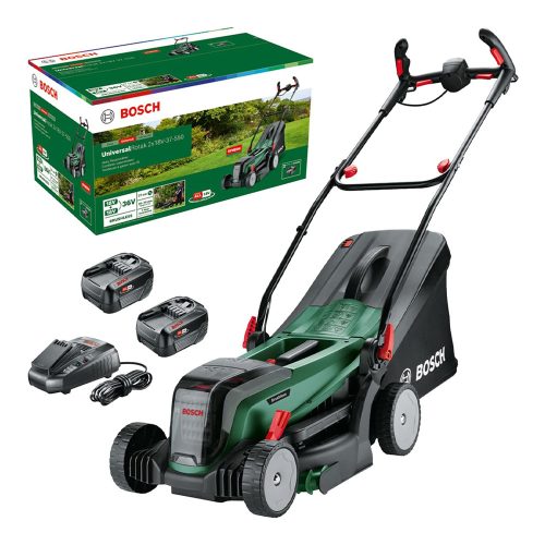 Bosch Akkus fűnyíró UniversalRotak 2x18V-37-550 + 2x4.0Ah