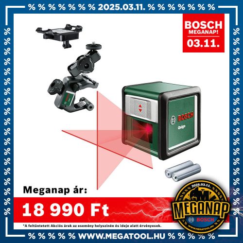 Bosch Quigo III (Tinbox) Keresztvonalas szintezőlézer