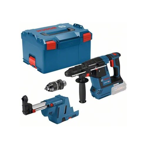 Bosch GBH 18V-28 CF akkus SDS-Plus fúró-vésőkalapács + GBH 18V-16 porelszívó alapgép L-Boxx-ban