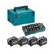 Makita 40Vmax XGT 4x8,0 Ah Li-Ion akku + DC40RB duplatöltö + MAKPAC