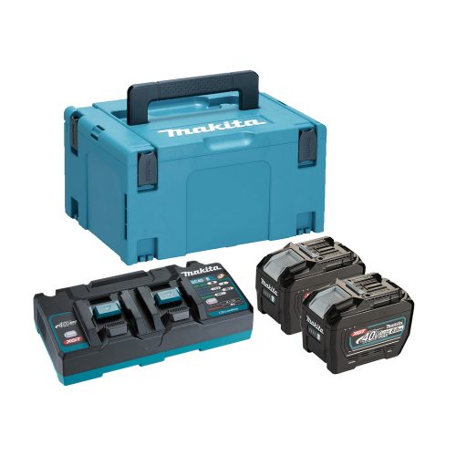 Makita 40Vmax XGT 2x8,0 Ah Li-Ion akku + DC40RB duplatöltö + MAKPAC