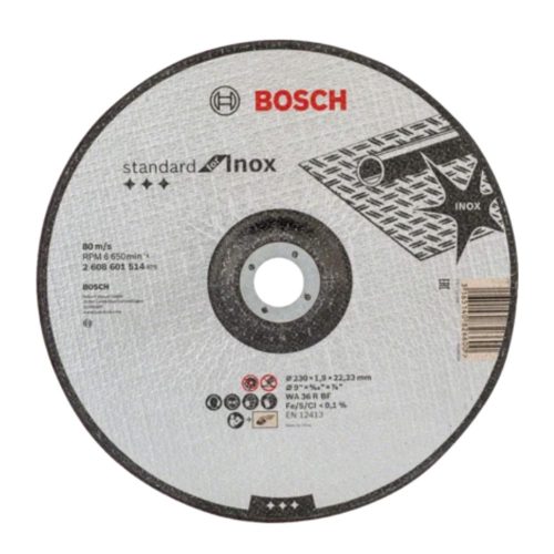 Bosch vágókorong Inox egyenes 230x1,9x22,23