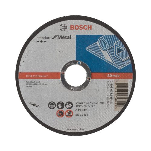 Bosch Darabolótárcsa, egyenes, Standard for Metal, 125x1,6 mm