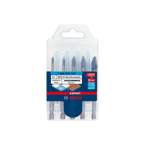 Bosch EXPERT HEX-9 HardCeramic csempefúró szett 5db