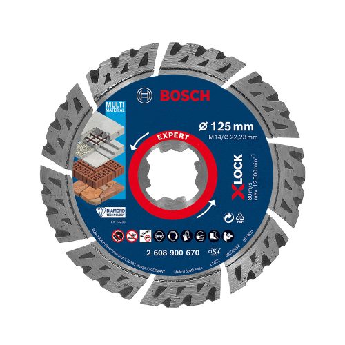 Bosch EXPERT X-LOCK MultiMaterial tárcsa 125mm