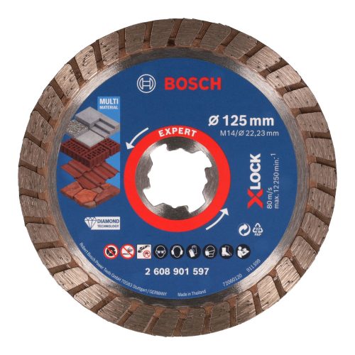 Bosch Expert vágókorong, gyémánt 125x2.4x22.23 mm Univerzális X-Lock