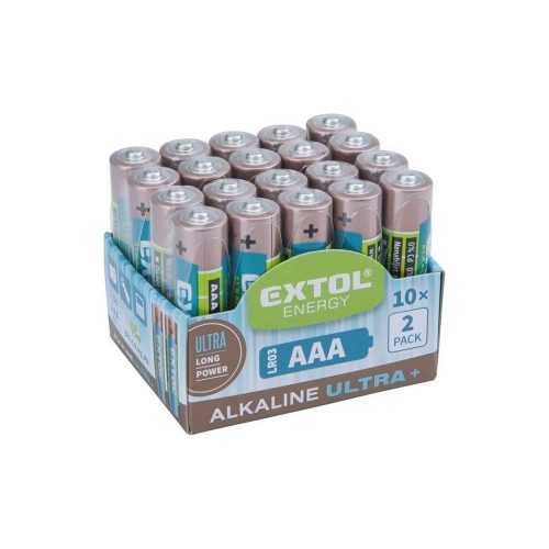 Extol Energy elem alkáli, 1,5V AAA 20db/cs