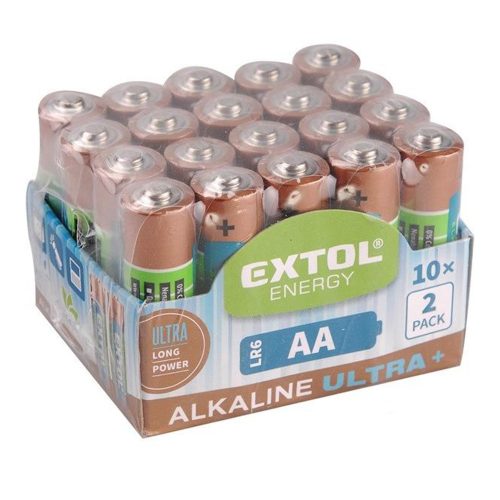 Extol Energy elem klt. 20 db, alkáli, 1,5V AA 20db/cs