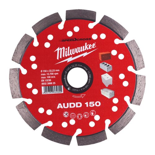 Milwaukee AUDD gyémánt vágótárcsa 150mm