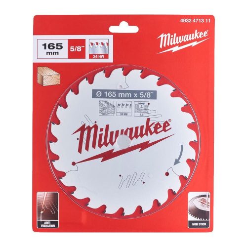 Milwaukee körfűrészlap fához 165x1,6x15,87mm 24 fog (4932352313)