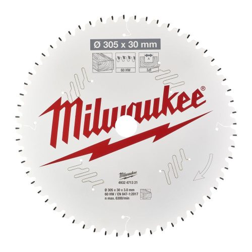 Milwaukee körfűrészlap fához 305x30x3 60fog