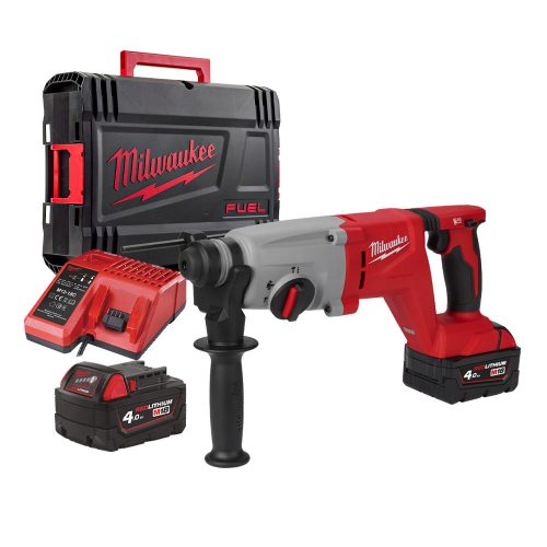 Milwaukee akkus SDS-Plus fúró-vésőkalapács M18 BLHACD26-402X 18V 2x4,0 Ah