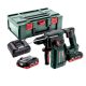 Metabo KH 18 LTX BL 24 Akku-Kombikalapács 2x18 V/4,0 Ah, töltő ASC 55, metaBOX 165 L