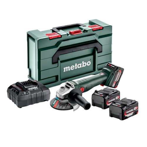 Metabo W 18 L 9-125 Quick Akkus-Sarokcsiszoló 3x18 V/4,0 Ah, ASC 55, MetaBOX 165 L