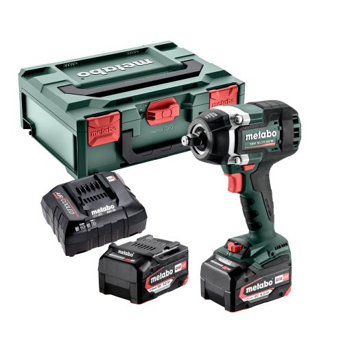 Metabo SSW 18 LTX 800 BL akkus ütvecsavarozó 2x18 V/5,2 Ah, ASC 55, MetaBOX 145 L