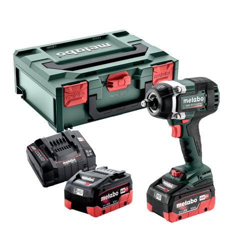 Metabo SSW 18 LTX 800 BL akkus ütvecsavarozó 2x18 V/5,5 Ah, ASC 145, MetaBOX 145 L