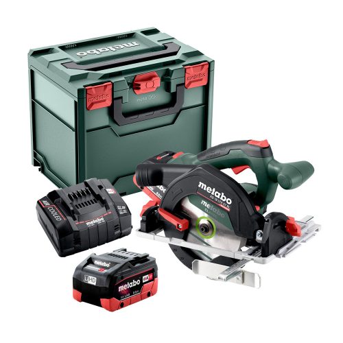 Metabo KS 18 LTX 57 BL Akkus Kézi körfűrész 2x18 V/8,0 Ah, ASC 145, Metabox