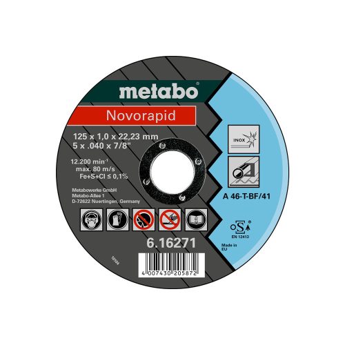 Metabo vágókorong Inox 125 x 1,0 x 22,23, TF41