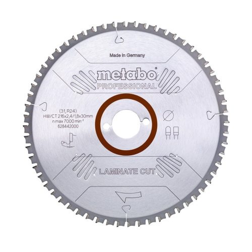 Metabo körfűrészlap laminált padlóhoz 254x2,6x30mm, 66 fog