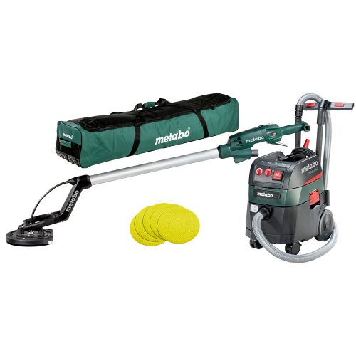 Metabo 500W Hosszúnyakú csiszoló LSV 5-225 + ASR 35 L ACP Porszívó + 25 db csiszolólap