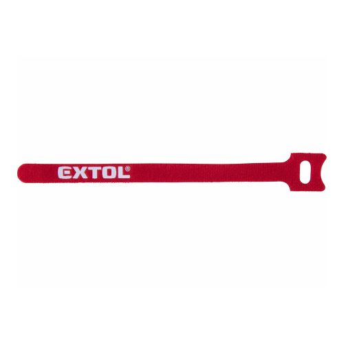 Extol Premium kábelkötegelő 12,0×200mm 30db, tépőzáras, többször használható (oldható), piros, ny