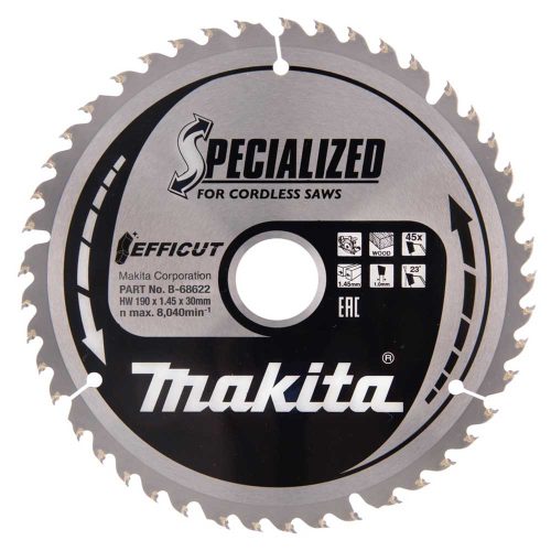 Makita EFFICUT körfűrészlap 190x30mm Z45