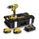 Dewalt akkus fúrócsavarozó DCD790M3-QW 18V 3x4,0 Ah, TSTAK kofferben