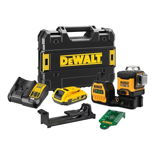 Dewalt akkus zöld keresztlézer DCE089D1G18-QW 12/18V 1x2,0 Ah, TSTAK kofferben