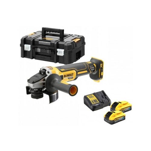 Dewalt akkus sarokcsiszoló DCG405H2T-QW 18V XR 2x5,0 Ah, TSTAK kofferben