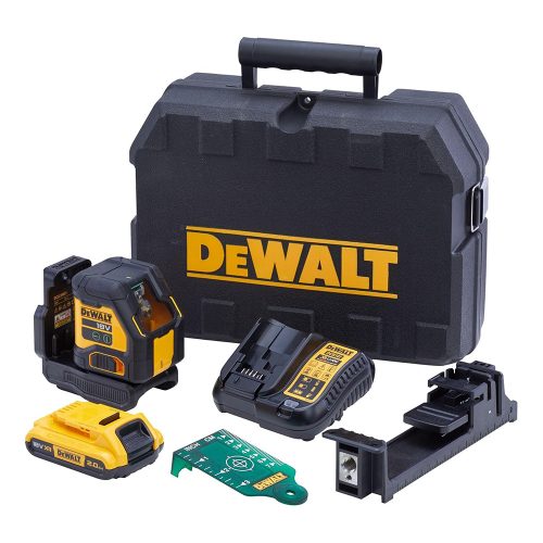 Dewalt akkus keresztvonalas zöld szintezőlézer DCLE34021D1-QW 18V 1x2,0Ah