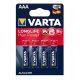 Varta AAA mikro elem LR03 LONGLIFE MAX POWER 1,5V (4db/csomag) (4 703 101 404)