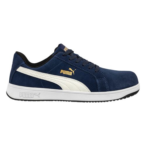 Puma Iconic Suede Navy Low S1PL ESD FO HRO SR munkavédelmi cipő Kék - 43