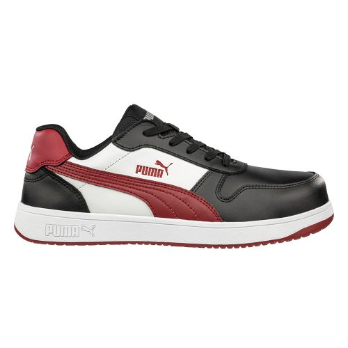 Puma Frontcourt BLK/WHT/RED Low S3L ESD FO HRO SR munkavédelmi cipő Fekete / Fehér - 42