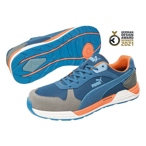 Puma Frontside Low S1P ESD HRO SRC munkavédelmi cipő Kék / Szürke - 44