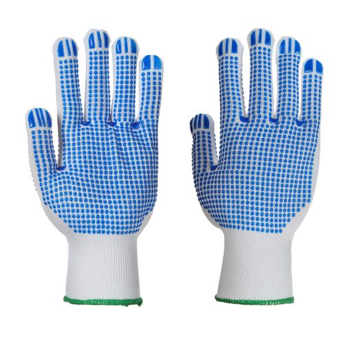 Portwest A113 Polka Dot Plus kesztyű Fehér / Kék - XL