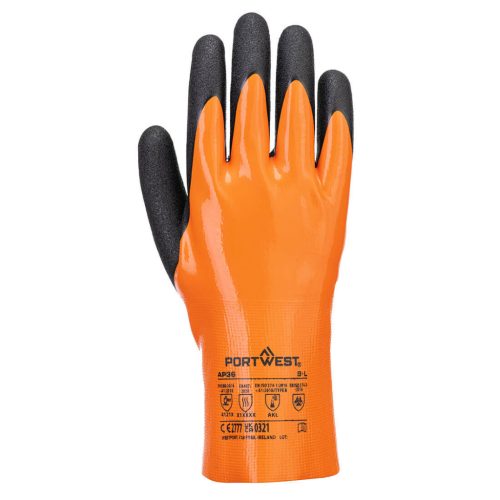 Portwest AP36 Grip 15 nitril kesztyű Narancs / Fekete - XXL