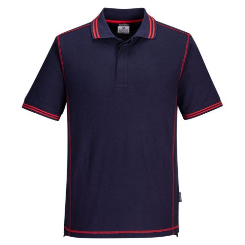 Portwest B218 Essential kéttónusú pólóing Navy / Piros - 3XL