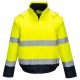 Portwest C464 Hi-Vis 2 az 1-ben kontrasztos Essential Lite bomber kabát Sárga / Navy - XL