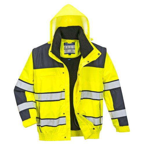 Portwest C466 Hi-Vis Classic Bomber dzseki Sárga / Navy - M