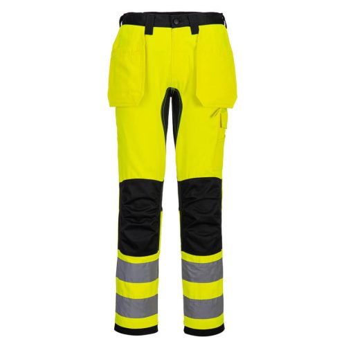 Portwest CD889 WX2 Hi-Vis nadrág lezippzározható lengőzsebbel Sárga / Fekete - 28