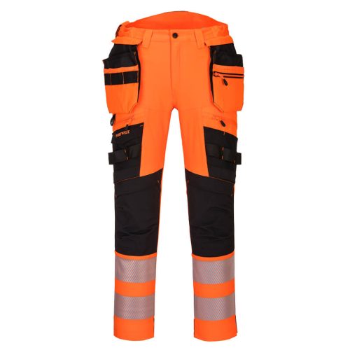 Portwest DX442 DX4 Hi-Vis nadrág lezippzározható lengőzsebbel Narancs / Fekete - 46