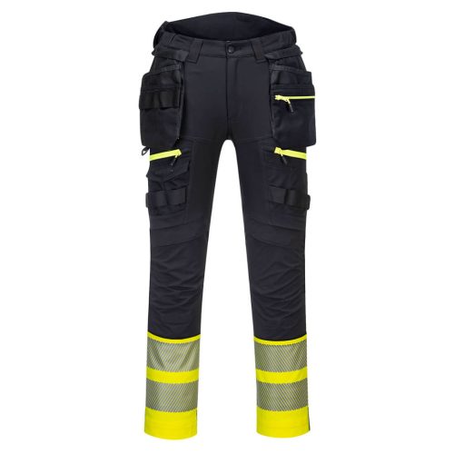 Portwest DX445 DX4 Hi-Vis levehető holster zsebes Class 1 nadrág Sárga / Fekete - 32