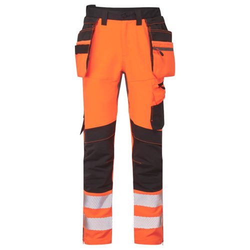 Portwest DX454 DX4 Hi-Vis nadrág lezippzározható lengőzsebbel Narancs / Fekete - 33