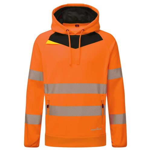 Portwest DX483 DX4 Hi-Vis kapucnis pulóver Narancs / Fekete - XL