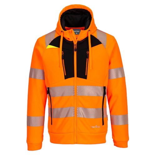 Portwest DX484 DX4 Hi-Vis kapucnis pulóver Narancs / Fekete - M