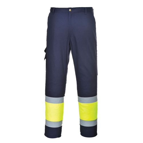 Portwest E049 Jól láthatósági kéttónusú nadrág Sárga / Navy - XXL