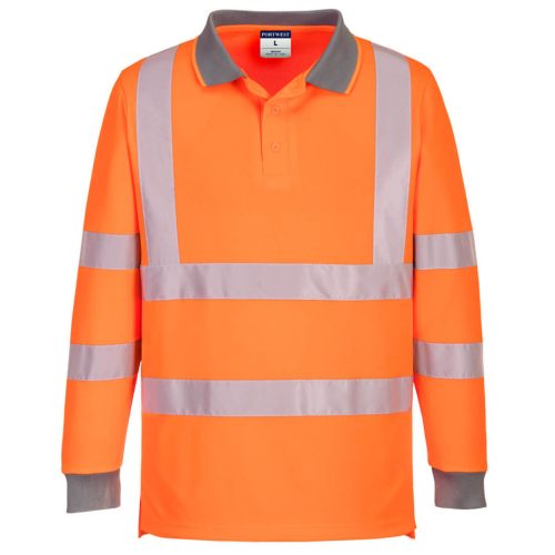 Portwest EC11 Eco Hi-Vis L/S póló (6-os csomag) Narancs - S